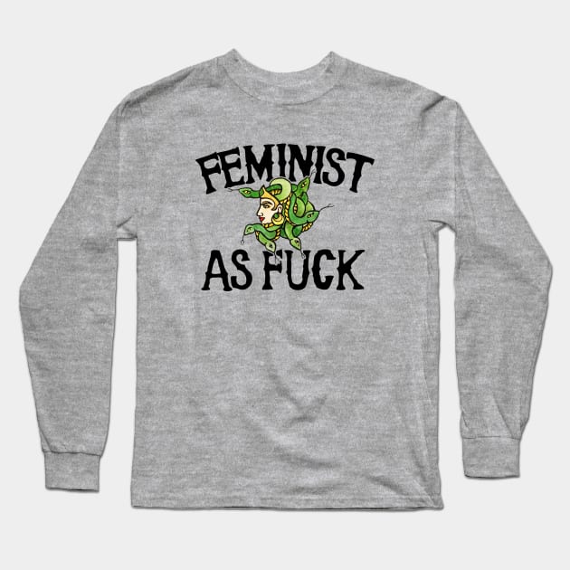 Feminist as FUCK Long Sleeve T-Shirt by bubbsnugg